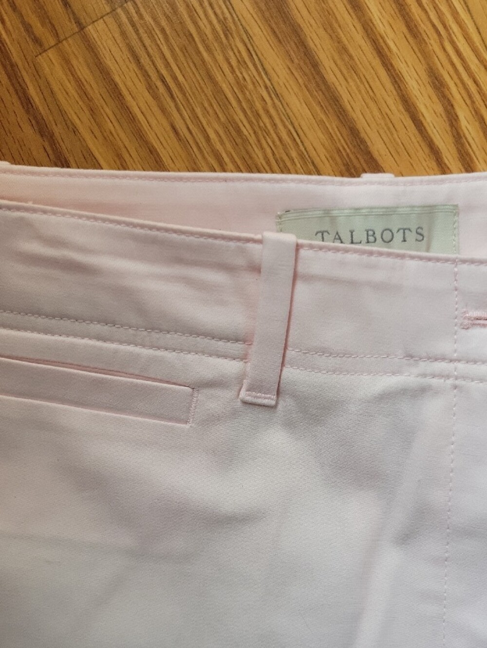 Talbots Pale Pink Tailored Cotton Bermuda Shorts - Picture 3 of 9